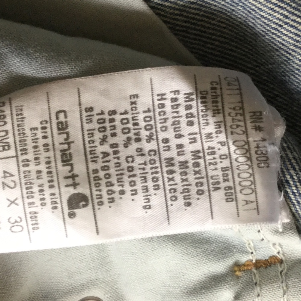 👖Carhartt Men’s Jeans  42 x 30 EXCELLENT CONDITION - Picture 5 of 16